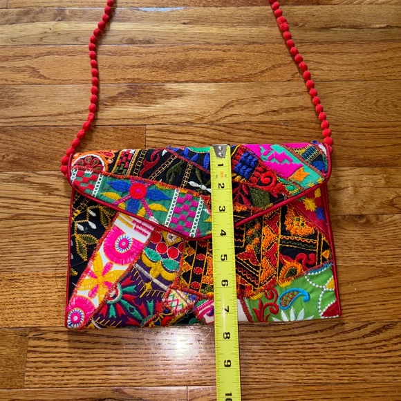 Colorful Patchwork Embroidered Bag - Picture 4 of 7